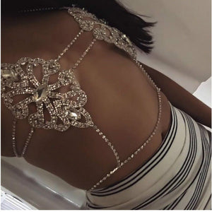 Geometric diamond studded Bikini Body chain