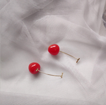 Charger l&#39;image dans la galerie, Red Flower Cherry Fruit Long Earrings 2012030
