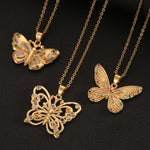 Load image into Gallery viewer, Vintage hollowed out Butterfly Pendant Necklace
