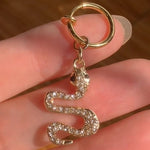 Load image into Gallery viewer, Diamond snake Fake Navel Rings

